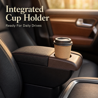 Boîte d'accoudoir universelle pour voiture Foshan Carfu AC-4204, double rangement, cinq ports USB, porte-gobelets, vente en gros OEM, directement de l'usine, personnalisable