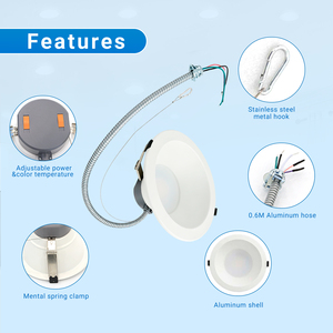 Lámpara de Pared Moderna Ajustable IP54 de Aluminio Fundido Antideslumbrante, Downlight LED Empotrable para Proyectos Hoteleros, 35W-30W-26W - Product Image 2