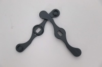 Manivelle de moulinet de pêche en aluminium CNC anodisé noir, double extrémité, pour moulinet baitcasting, pièce de rechange DIY pour équipement de pêche