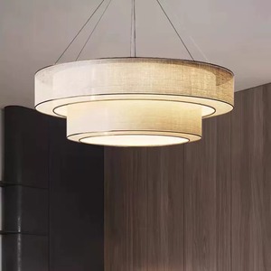 Chinese Style New Zen-Inspired Fabric Lamp Chandelier for Living Room Bedroom Study Dining & <b>Tea</b> Room Restaurant Pendant <b>Lights</b> - Product Image 1