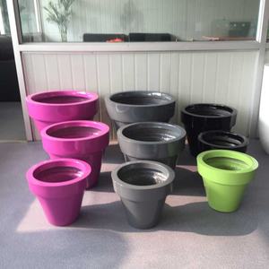 Jardinières d'extérieur en fibre de verre pour plantes, pots modernes de grande taille pour plantes - Product Image 2
