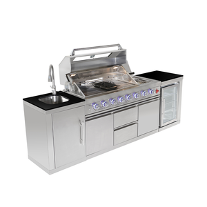 Fabricant de sortie d'usine Cuisine extérieure Armoire en acier inoxydable Réfrigérateur BBQ Grills à gaz pour la fête - Product Image 5