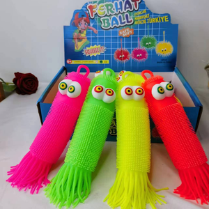 Juguete de resina luminoso de <span class=keywords><strong>dos</strong></span> colores con diseño de oruga de maíz, con ojos en relieve y efecto brillante, divertido para niños, ideal para decoración de bautizos y cumpleaños. - Product Image 6
