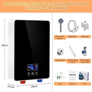 Calentador de Agua Eléctrico Instantáneo sin Tanque, Calentamiento Rápido, Carcasa de Plástico, Control Táctil LED, Resistente al Agua IPX4, Ideal para Hoteles - Product Image 2