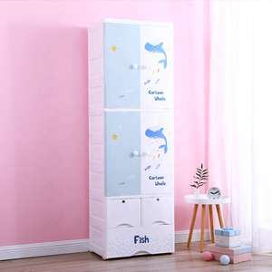<span class=keywords><strong>Armario</strong></span> Infantil de Doble Puerta de 58 cm de Ancho, <span class=keywords><strong>Armario</strong></span> de Almacenamiento con Barra para Colgar, Estante, Cajón, Muebles Modulares de Plástico, <span class=keywords><strong>Armario</strong></span> de Plástico para Bebés - Product Image 5