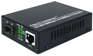 Convertisseur de média fibre optique SFP 10/100/1000m Ethernet d'usine OEM avec connecteur Sc/LC/St