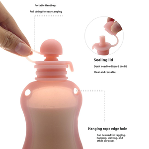 Bolsa de Almacenamiento de Leche Materna de Silicona sin BPA, con Tapa, Reutilizable y para Conservar la Frescura, para Almacenamiento Congelado de Puré de Arroz - Product Image 2