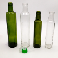 Bouteille en verre d'huile d'olive transparent, pour cuisine, sauce soja, distributeur de vinaigre, cruet avec couvercle, de 100ml 150ml 500ml 750ml