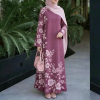 Nouvelle Robe Islamique Ample Grande Taille Style Ethnique Rétro à Imprimé Positionné, pour Ramadan, Musulmanes, Arabie Saoudite, Dubaï, Asie du Sud-Est