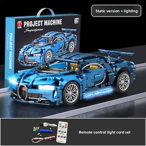 Set di Blocchi da Costruzione Supercar <span class=keywords><strong>1</strong></span>:14, Kit Modello di Auto Sportiva di Lusso Fai-da-Te per Adolescenti, Blocchi da Costruzione Cyberpunk Telecomandati - Product Image 3