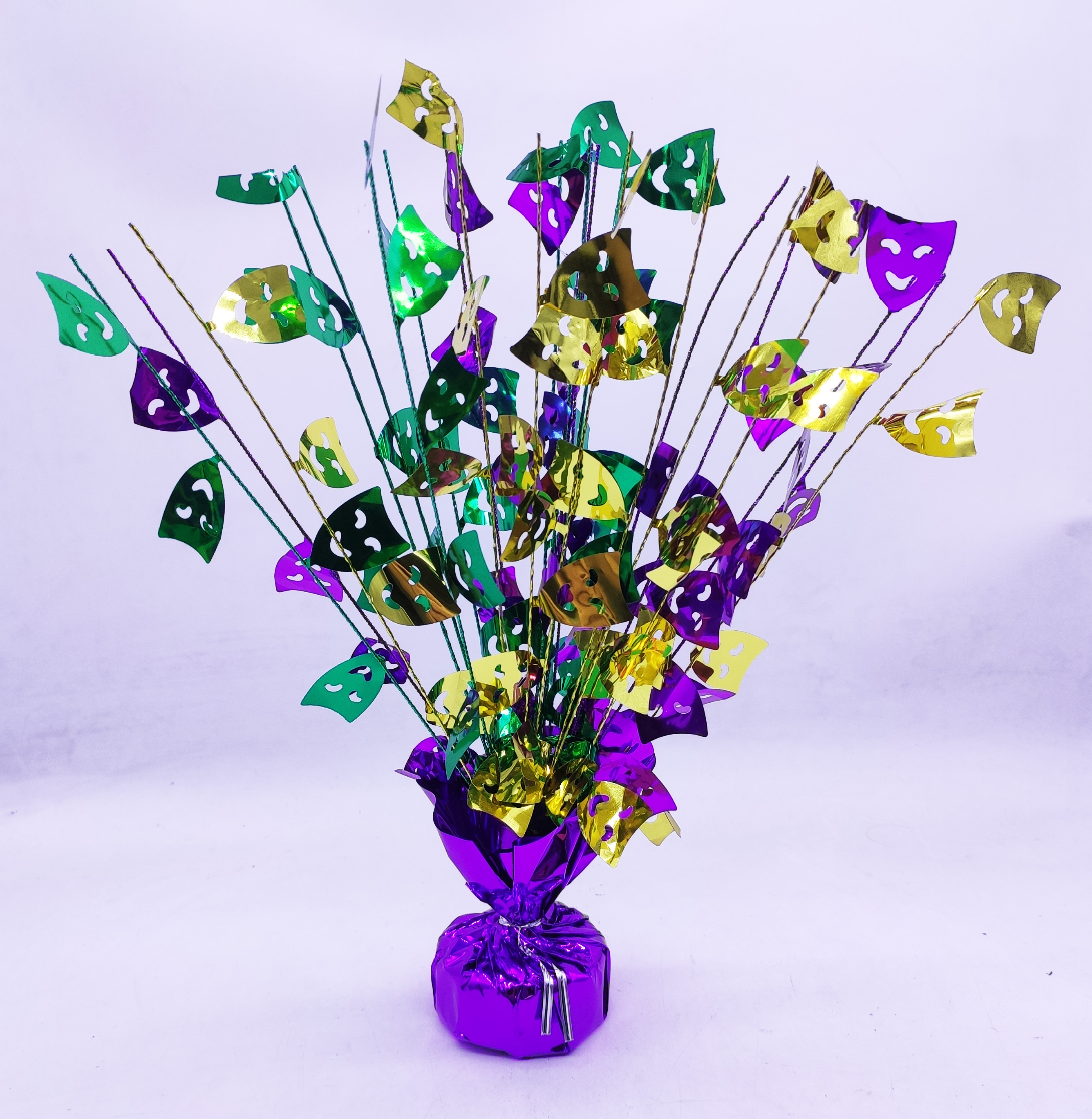 Maschera viola oro verde