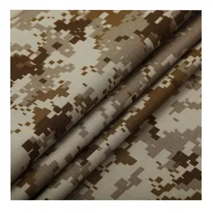 TC 65/35 Textile Rolls Print Twill Waterproof Olive Green Jungle Camouflage Camo Printed Tactical Uniform Camouflage Fabric