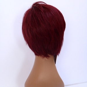 Chất Lượng Cao Đỏ Đỏ Ngắn Pixie Cắt Tóc Con Người Tóc Giả Thời Trang Phong Cách Nhìn Tự Nhiên Cho Phụ Nữ Nhà Máy Giá - Product Image 3