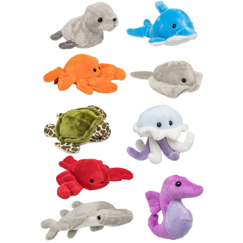 Promotion Mini Sea Lion Turtle Plush Stuffed Animals Variety of Ocean Animal Turtle Plush Toys