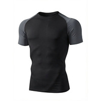 T-shirt d'entraînement moulant sans couture une pièce pour homme, motif dragon coloré, manches courtes, idéal pour le sport et le dragon boat, directement de l'usine.