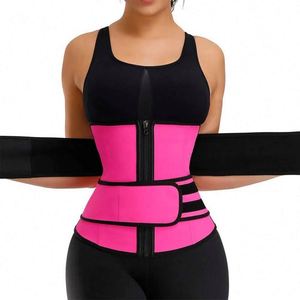 Ceinture de sudation et de fitness pour femme avec fermeture éclair, 100 % polyester, protection professionnelle flexible, par USA Mairun - Product Image 1