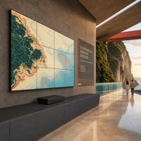 Mur vidéo LCD IPS 55 pouces avec cadre de 3,5 mm et contrôleur, affichage matriciel pour stand de salon professionnel, garantie de 2,1 ans