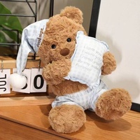 Boneka Beruang Angela Baru, Mainan Plush dengan Isian Kapas PP, Bahan Plush Pendek, Tinggi Badan Bagus, Hadiah untuk Anak-anak