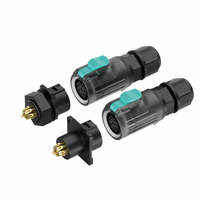 Connecteur industriel électrique M12 mâle-femelle à connexion rapide, boîtier en plastique PBT 94V0