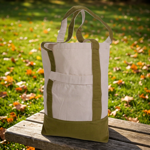 <b>Mini</b> Reusable White Cotton Eco-friendly Silk Screen Printed Custom Logo Letter Pattern Tote Bag by Minh Ha Brand - Product Image 1