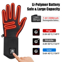 Gants de ski électriques rechargeables pour l'hiver, imperméables, chauffants, mitaines chauffantes en Lycra, gants chauffants pour le snowboard