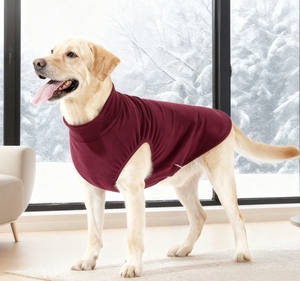 Klassieke warme jumpsuit met hoge kraag en lange pluche voor middelgrote en grote honden Nieuwe hondenwinterkleding voor huisdieren - Product Image 1