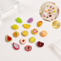 Miniatures en résine de fruits mélangés en gros, cabochons sur le thème alimentaire varié pour accessoires capillaires et décoration de scrapbooking