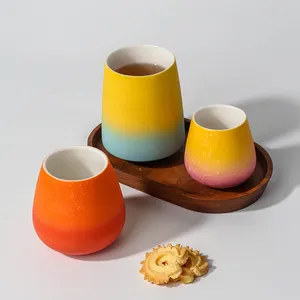 Middle East Hotel Tasting Cup Crackle Glaze Wholesale Ceramic Latte Custom Espresso Arabic Coffee Cup For Tea