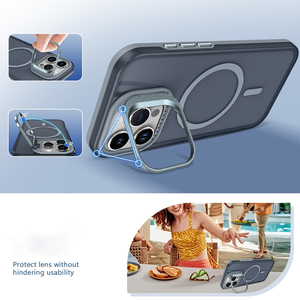 Étui de téléphone portable à chargement magnétique pour iPhone 13 12 Pro 16, finition mate, support invisible pour objectif, compatible avec iPhone 15 Pro Max - Product Image 5