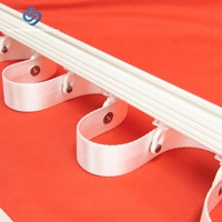 Ruban de rideau en polyester blanc épaissi de haute qualité en forme de S, 3 cm, avec œillets métalliques à espacement multiple, accessoires de suspension pour rail de rideau