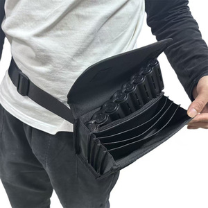 Sac de ceinture portable pour pièces de monnaie européennes, porte-monnaie noir avec séparateur pour les voyages et l'usage quotidien - Product Image 1