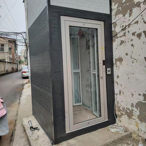 Avustralya Altın Paslanmaz Çelik Hidrolik Asansör Lüks Konut Yolcu Asansörü için Panoramik Cam Ev Asansörü - Product Image 5