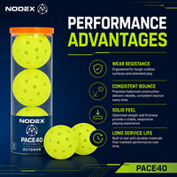 Balle de pickleball conforme USAPA - 40 trous, moulage par injection/rotation |   Commande en gros |   Faible MOQ et production rapide