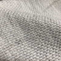 Tissu tissé style lin 7% laine 93% polyester 390 GSM, résistant aux plis, textile uni pour rideaux, oreillers, nappes