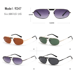 Unisex <b>Pilot</b> Sunglasses Oval Full Rim Metal Frame Dark Gray Lens 100% UV Protection Outdoor Adult Wear - Product Image 3