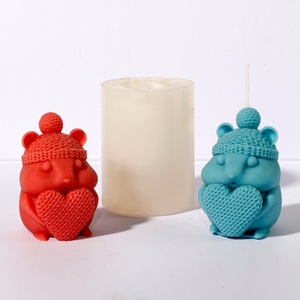 Molde de Silicona 3D para Velas de San Valentín, Molde de Silicona con Forma de Corazón y Ratón para Velas, Decoración del Hogar, Molde para Velas Aromáticas y Resina - Product Image 4