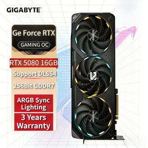NUEVA Tarjeta Gráfica GIGABYTE <span class=keywords><strong>GeForce</strong></span> RTX 5080 GAMING OC 16G GDDR7, Componentes de Computadora para Juegos de Escritorio, en Stock - Product Image 1