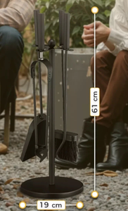 Gran oferta, Kit de accesorios para chimenea, 4 Uds., soporte de Metal para <span class=keywords><strong>leña</strong></span>, soporte para <span class=keywords><strong>estufa</strong></span> de madera, soporte para troncos, juego de herramientas para chimenea - Product Image 2