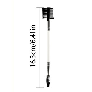 Dual Head Eyebrow Eyelash Brush Nylon Bristles Plastic Handle Grooming <b>Makeup</b> Detailing <b>Tool</b> - Product Image 4