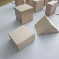 Blocs de bois d'érable massif de formes personnalisées, faits à la main, non finis, géométriques, modernes, lisses, pièces rectangulaires pour l'artisanat DIY
