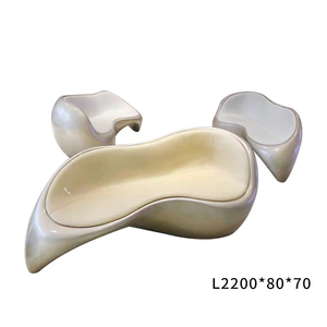 Banco de Asientos para Exteriores, Material GRP, Silla Larga Moderna de FRP para Jardín, Parque, Plaza, Muebles Comerciales - Product Image 4