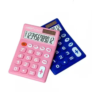 Solar Digital Calculator Wholesale Promotion Factory Price Business Office Home Colorful 12 Digit Electronic Solar Mini Calculator