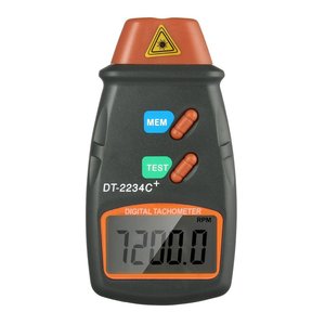 เครื่องวัดความเร็วรอบแบบเลเซอร์ DT2234C +,เครื่องวัดความเร็วรอบเครื่องวัดความเร็วรอบหน้าจอ LCD ดิจิตอลแบบไม่สัมผัสขนาดเล็ก - Product Image 1