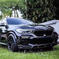 Kit de Carrocería Exterior de 4 Piezas Estilo Guerrero en Negro Brillante, Spoiler Delantero para BMW X6 G06 2020-2023