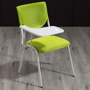 Chaise empilable à cadre métallique, confortable et économique, avec tableau d'écriture, pour étudiants, réunions, personnel et formation - Product Image 1