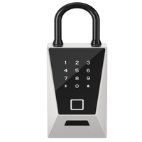 Boîte à clés intelligente Tuya en alliage d'aluminium, déverrouillage par empreinte digitale, code, carte, application, entrée de mot de passe anti-espionnage