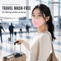 CHEERMO CM-ZT Cache-nez et bouche auto-adhésif sans boucle d'oreille, respirant et sans couture, pour les trajets quotidiens, les voyages et le bureau