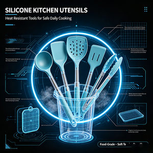 Ensemble d'ustensiles de cuisine en silicone, 10 pièces, outils de cuisson résistants à la chaleur pour ustensiles de cuisine antiadhésifs - Product Image 5