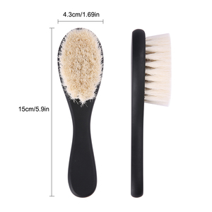 Brosse <span class=keywords><strong>de</strong></span> rasoir naturelle longue <span class=keywords><strong>en</strong></span> <span class=keywords><strong>bois</strong></span> <span class=keywords><strong>de</strong></span> hêtre, pour barbier, poils <span class=keywords><strong>de</strong></span> sanglier, grande brosse à barbe noire - Product Image 4