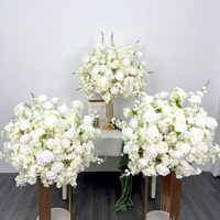 DKB Nouvelle Fleur Artificielle Blanche Personnalisée Usine de Vente en Gros Boule de Fleurs Blanches en Rose Vente en Gros Boule de Fleurs Artificielles en Mousse